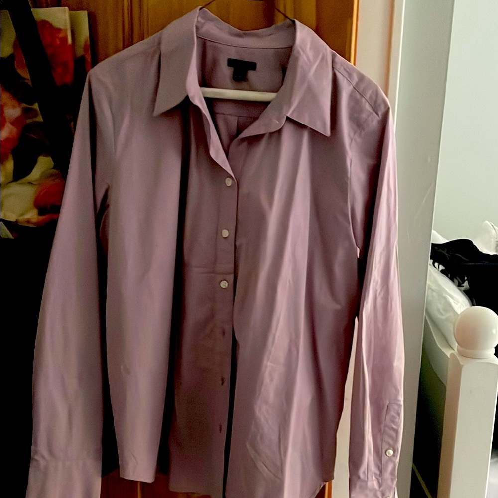 Ann Taylor Purple Button Down Shirt